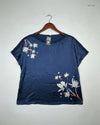 Womens Summer Tops | Classic | Preloved Branded | Navy Blue Polyester | Premium | OTS Thrift Store Islamabad Pakistan