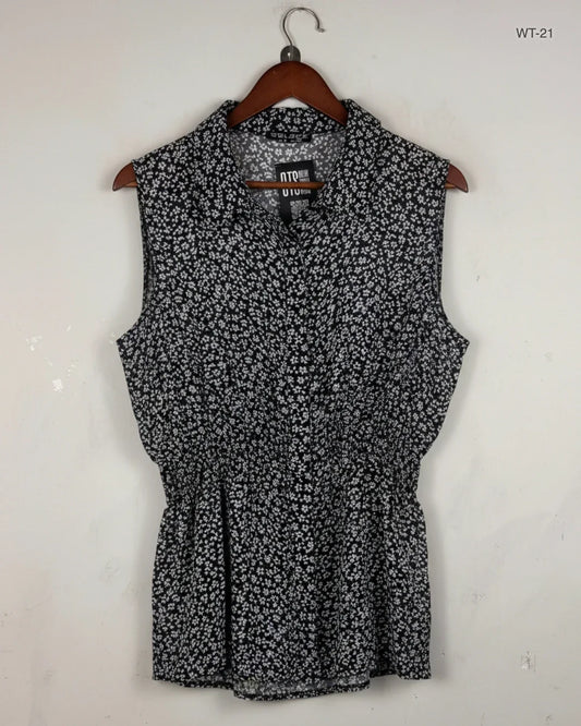 UK Imported secondhand Womens Summer Tops - Select brand, Black Polyester, Premium condition, for Women - Online Thrift Store Karachi Pakistan
