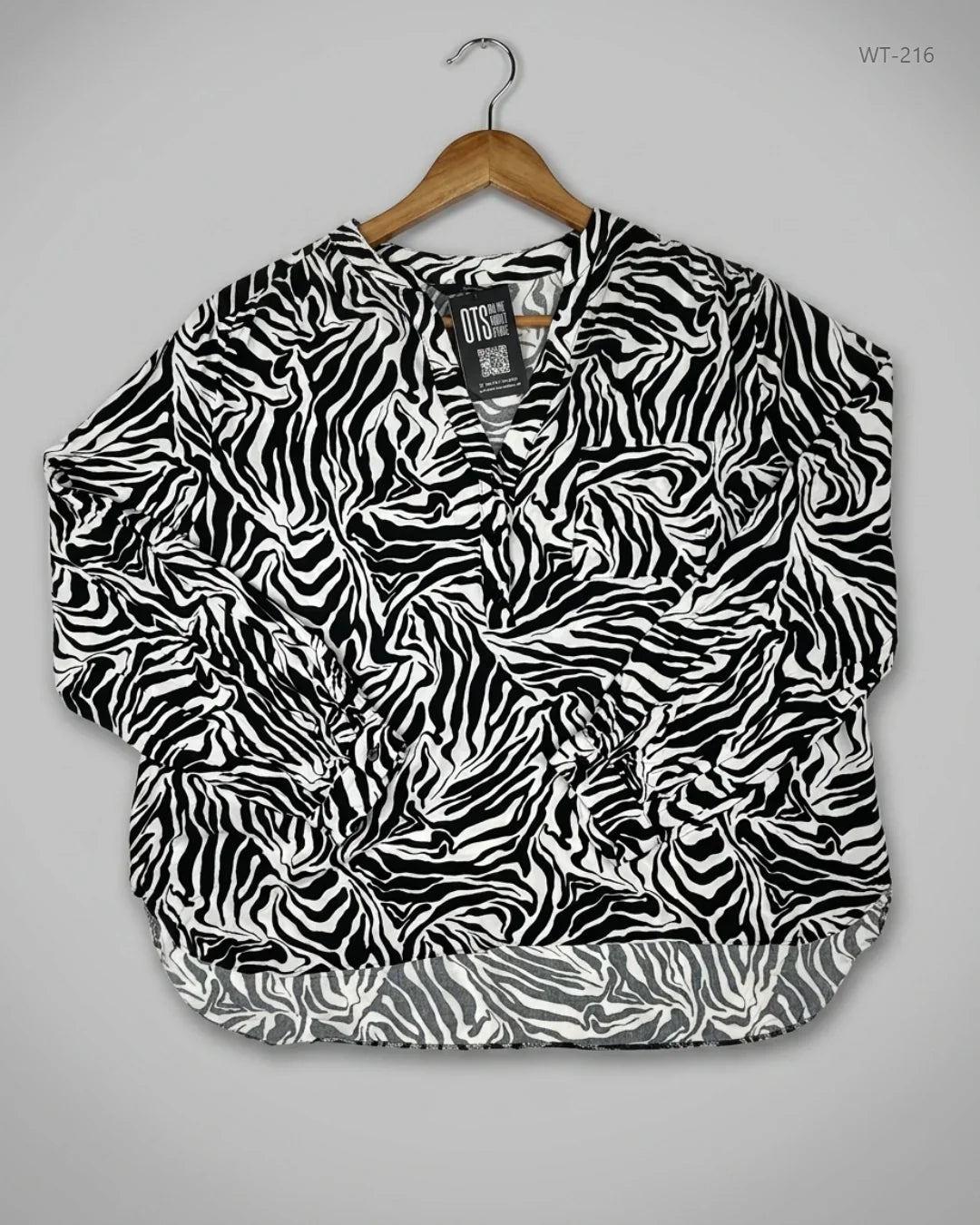 Womens Summer Tops | George | Preloved Branded | Black & White Polyester | Premium | OTS Thrift Store Islamabad Pakistan