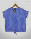 Shop Premium Womens Summer Tops by Debenhams | Preloved Branded Clothes | Blue Viscose | Women | OTS Thrift Store Lahore Pakistan