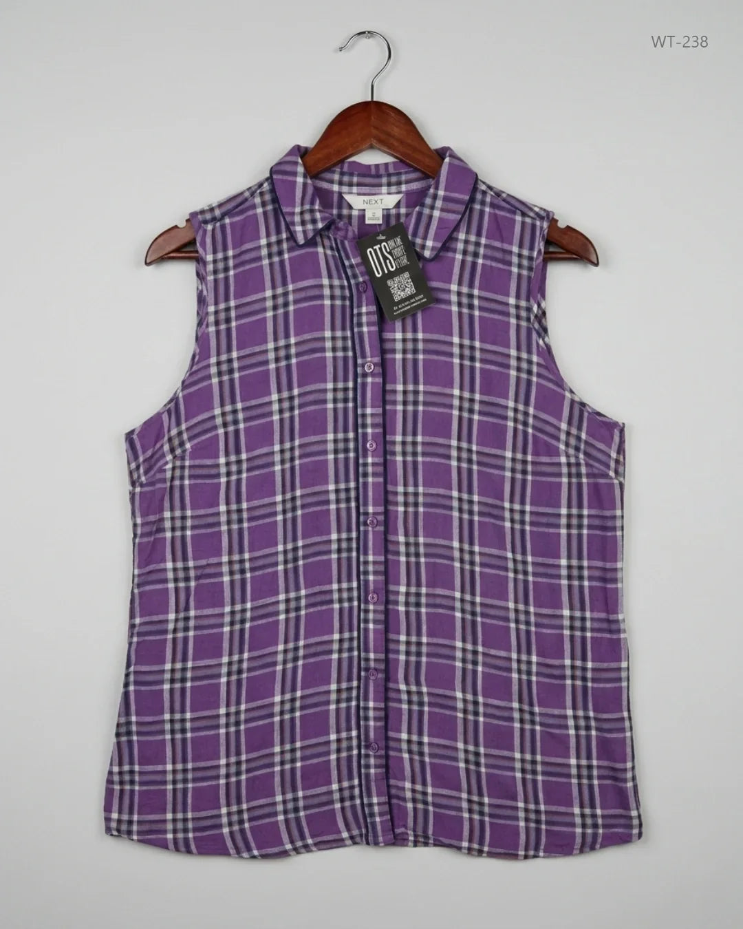 Secondhand Branded Womens Summer Tops by Next, Purple Cotton fabric, Premium condition, for Women - Online Thrift Shop Lahore Pakistan