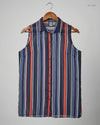 Secondhand Branded Womens Summer Tops by Papaya, Blue Polyester fabric, Premium condition, for Women - Online Thrift Shop Islamabad Pakistan