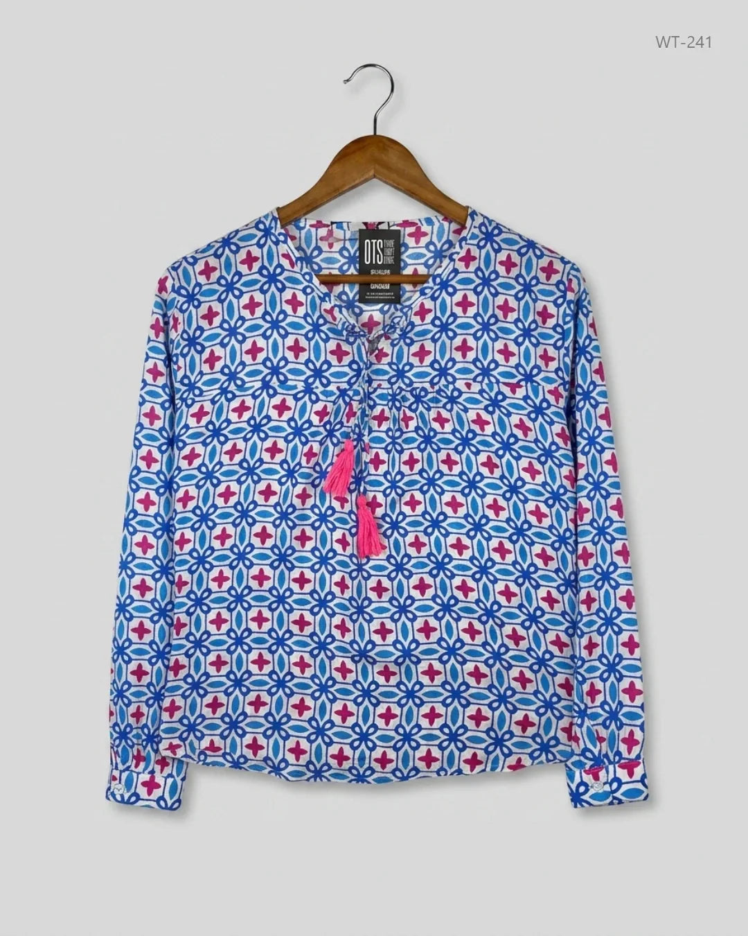 Womens Summer Tops | Zwillingsherz | Preloved Branded | Blue Polyester | Premium | OTS Thrift Store Peshawar Pakistan