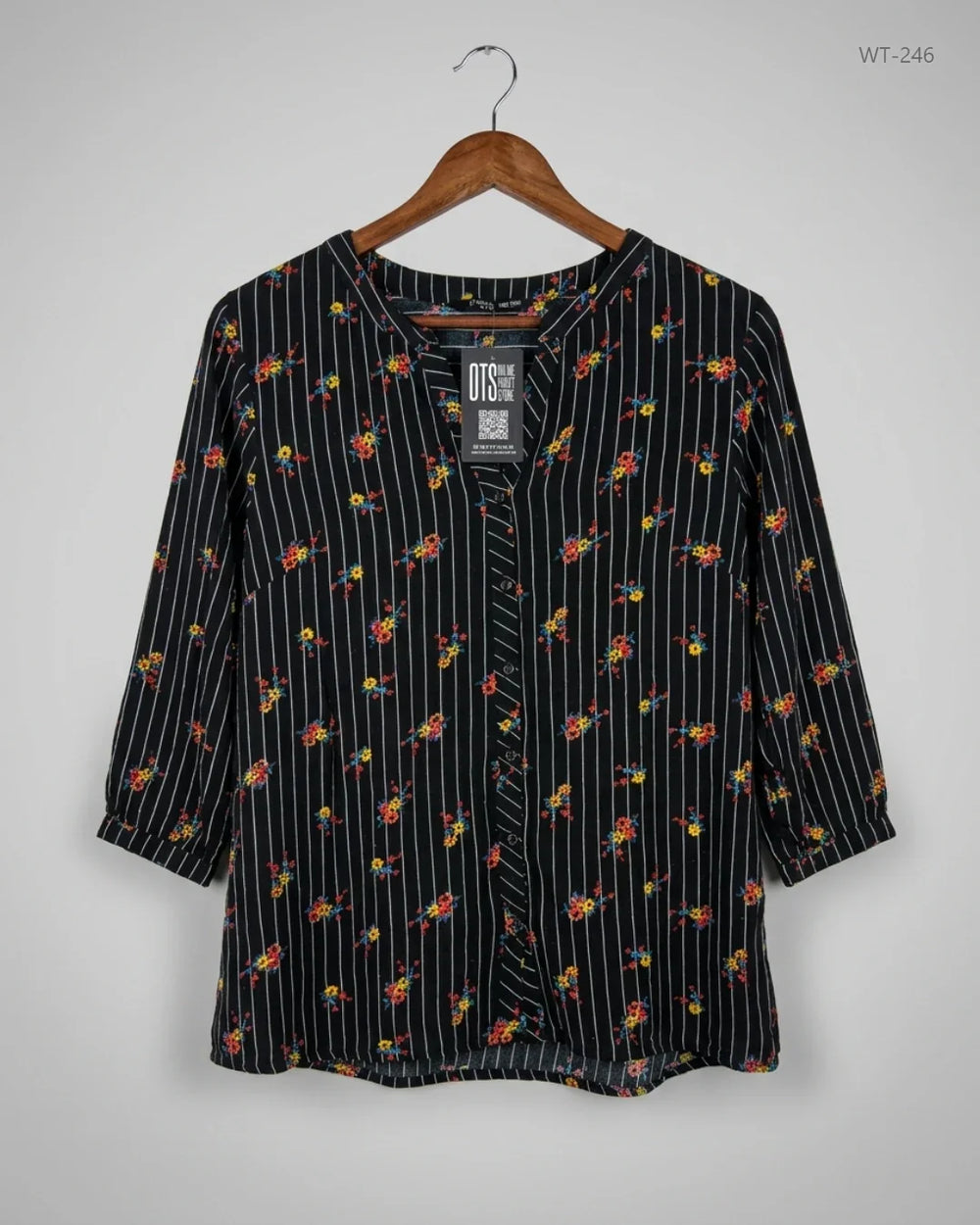 Premium Condition Womens Summer Tops | Preloved Papaya | Black Viscose | Thrift Shop for Women Peshawar Pakistan | OTS