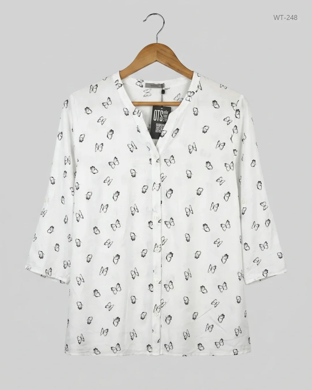 Secondhand Branded Womens Summer Tops by Papaya, White Cotton fabric, Premium condition, for Women - Online Thrift Shop Islamabad Pakistan