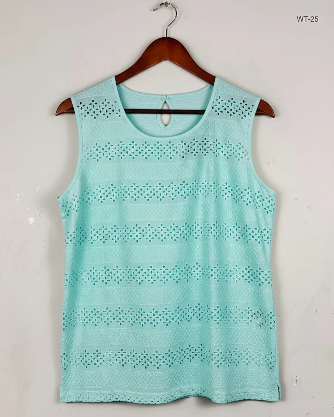 Preloved Premium Plus Womens Summer Tops by Bexleys, Teal Cotton for Women - OTS Thrift Shop Lahore Pakistan