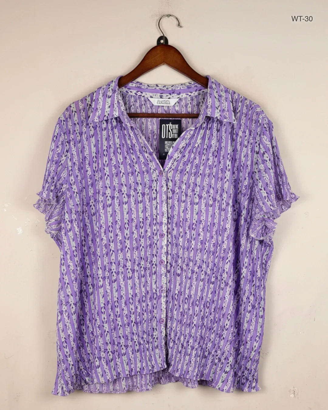 Secondhand Branded Womens Summer Tops by Classic, Purple Polyester fabric, Premium condition, for Women - Online Thrift Shop Islamabad Pakistan