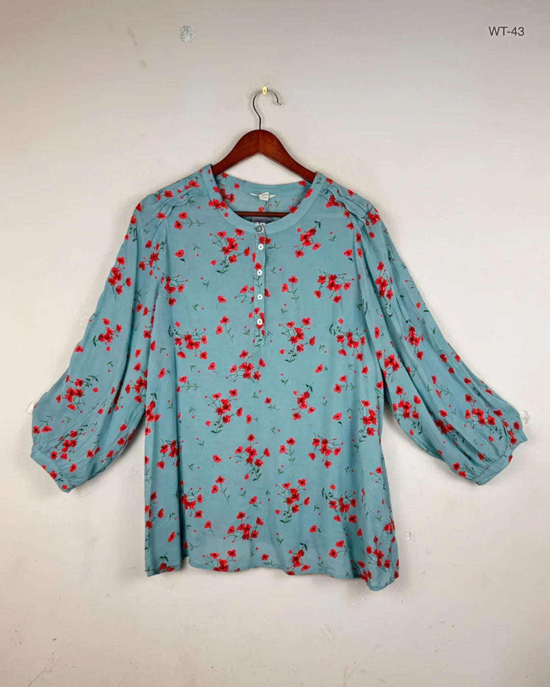 Shop Premium Womens Summer Tops by Monsoon | Preloved Branded Clothes | Teal Viscose | Women | OTS Thrift Store Karachi Pakistan