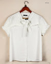 Preloved Premium Womens Summer Tops by Shein, White Polyester for Women - OTS Thrift Shop Lahore Pakistan