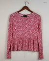 UK Imported secondhand Womens Summer Tops - Wednesday's Girl brand, Red Viscose, Premium condition, for Women - Online Thrift Store Lahore Pakistan