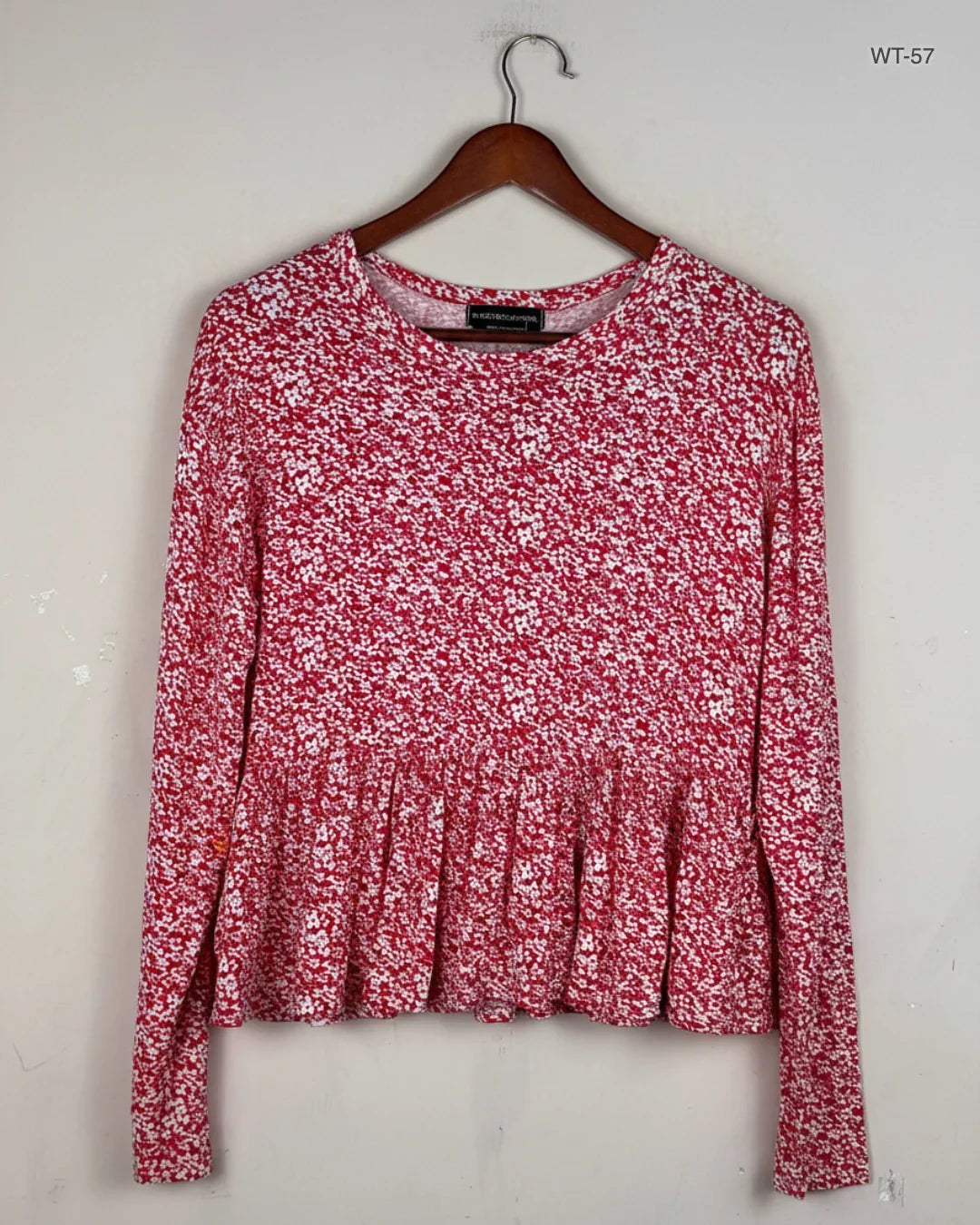 UK Imported secondhand Womens Summer Tops - Wednesday's Girl brand, Red Viscose, Premium condition, for Women - Online Thrift Store Lahore Pakistan