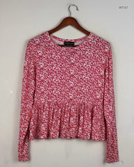UK Imported secondhand Womens Summer Tops - Wednesday's Girl brand, Red Viscose, Premium condition, for Women - Online Thrift Store Lahore Pakistan