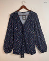 Preloved Premium Womens Summer Tops by Marks & Spencer, Navy Blue Viscose for Women - OTS Thrift Shop Islamabad Pakistan