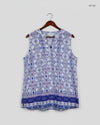 Secondhand Branded Womens Summer Tops by George, White & Blue Polyester fabric, Premium Plus condition, for Women - Online Thrift Shop Karachi Pakistan