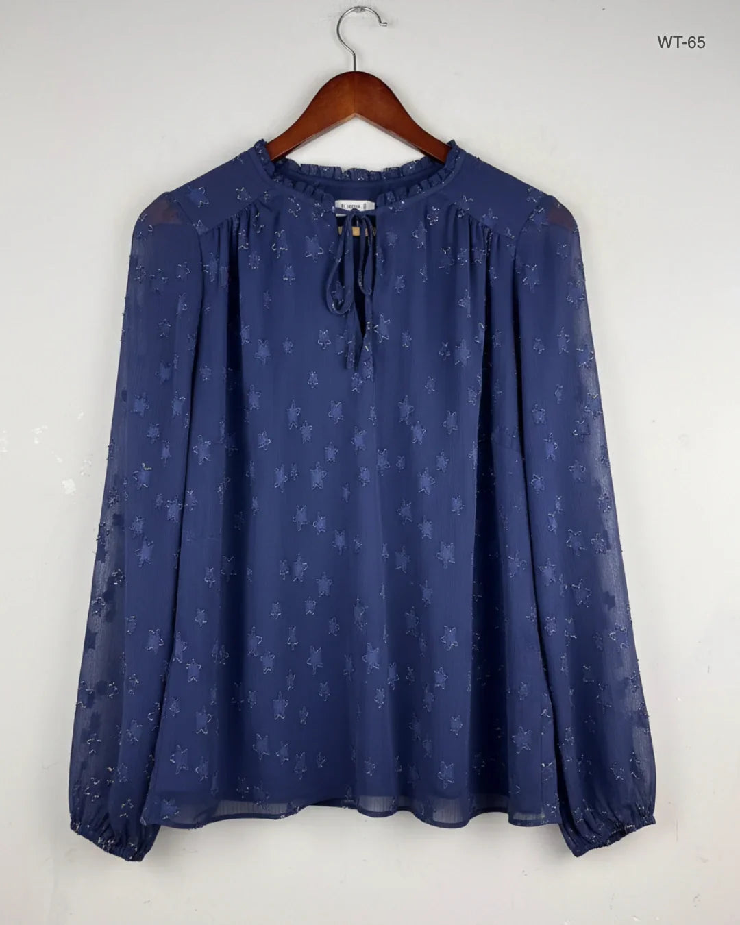 Womens Summer Tops | K-Host | Preloved Branded | Navy Blue Polyester | Premium | OTS Thrift Store Karachi Pakistan