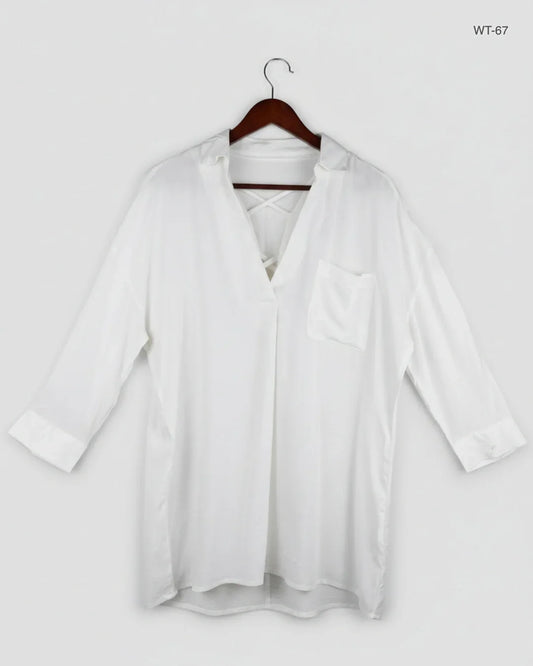 UK Imported secondhand Womens Summer Tops - Belove brand, White Viscose, Premium condition, for Women - Online Thrift Store Lahore Pakistan