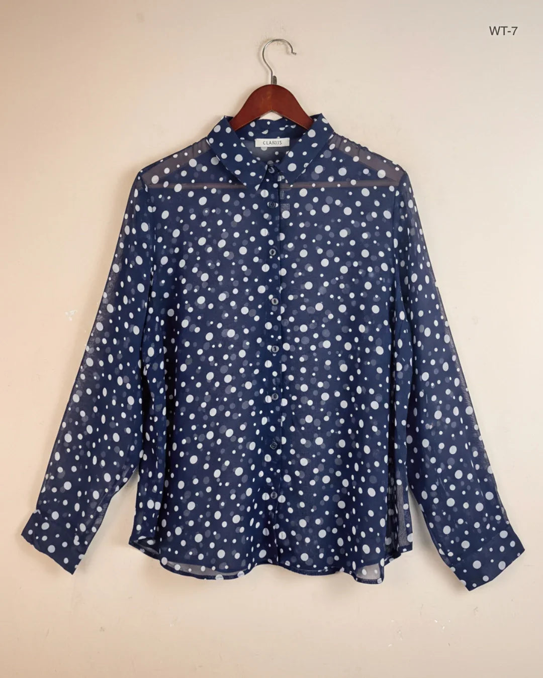 Shop Premium Plus Womens Summer Tops by Classic | Preloved Branded Clothes | Navy Blue Polyester | Women | OTS Thrift Store Islamabad Pakistan