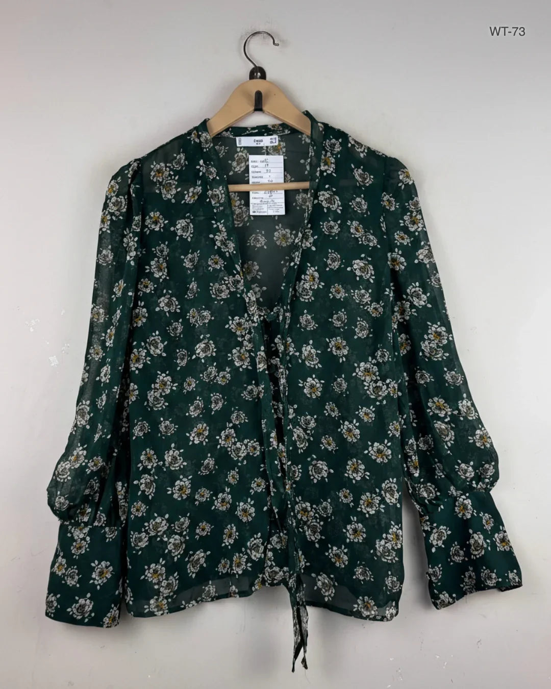 Secondhand Branded Womens Summer Tops by Mango, Green Cotton fabric, Premium condition, for Women - Online Thrift Shop Karachi Pakistan