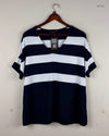 Preloved Premium Womens Summer Tops by F&F, Blue & White Polyester for Women - OTS Thrift Shop Islamabad Pakistan
