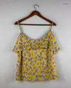 Preloved Premium Womens Summer Tops by Papaya, Yellow Polyester for Women - OTS Thrift Shop Lahore Pakistan