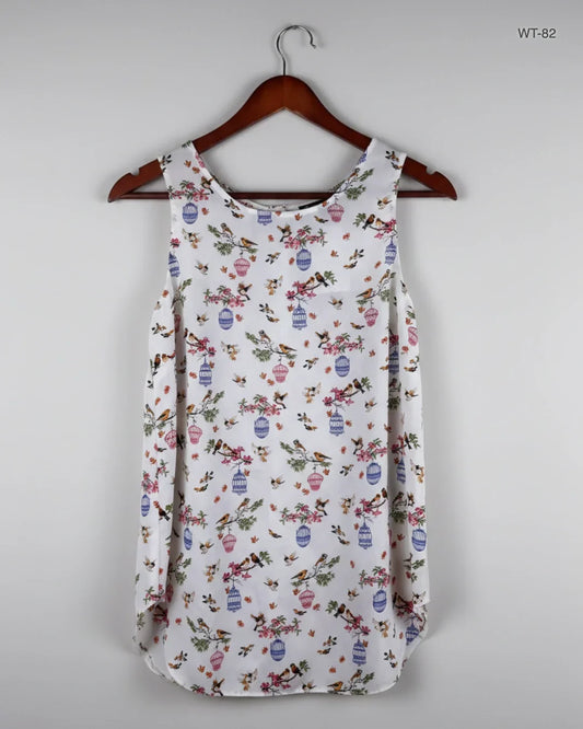 Premium Condition Womens Summer Tops | Preloved Atmosphere | White Polyester | Thrift Shop for Women Islamabad Pakistan | OTS