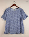 Premium Condition Womens Summer Tops | Preloved Marks & Spencer | Blue Viscose | Thrift Shop for Women Karachi Pakistan | OTS