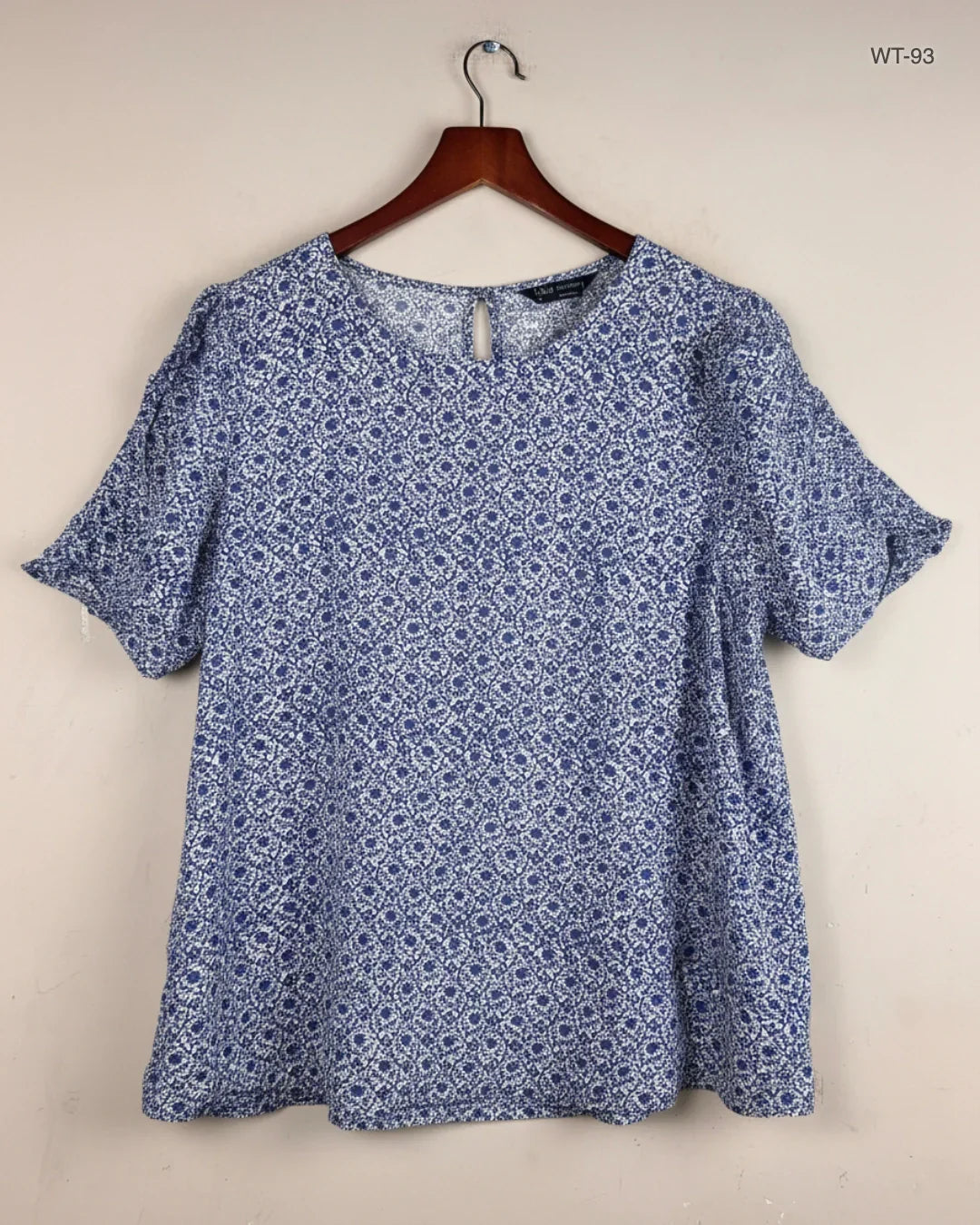 Premium Condition Womens Summer Tops | Preloved Marks & Spencer | Blue Viscose | Thrift Shop for Women Karachi Pakistan | OTS