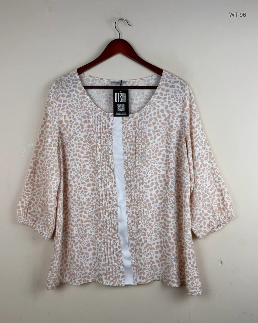 Secondhand Branded Womens Summer Tops by charmance, Beige Cotton fabric, Premium condition, for Women - Online Thrift Shop Peshawar Pakistan