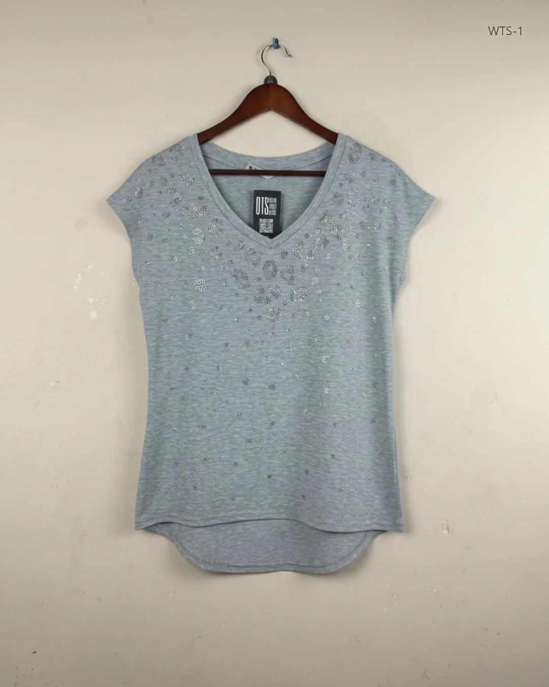 Secondhand Branded Womens Tshirts by George, Gray Cotton fabric, Premium condition, for Women - Online Thrift Shop Karachi Pakistan