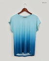 Secondhand Branded Womens Tshirts by DUNNES, Cyan Polyester fabric, Premium condition, for Women - Online Thrift Shop Islamabad Pakistan