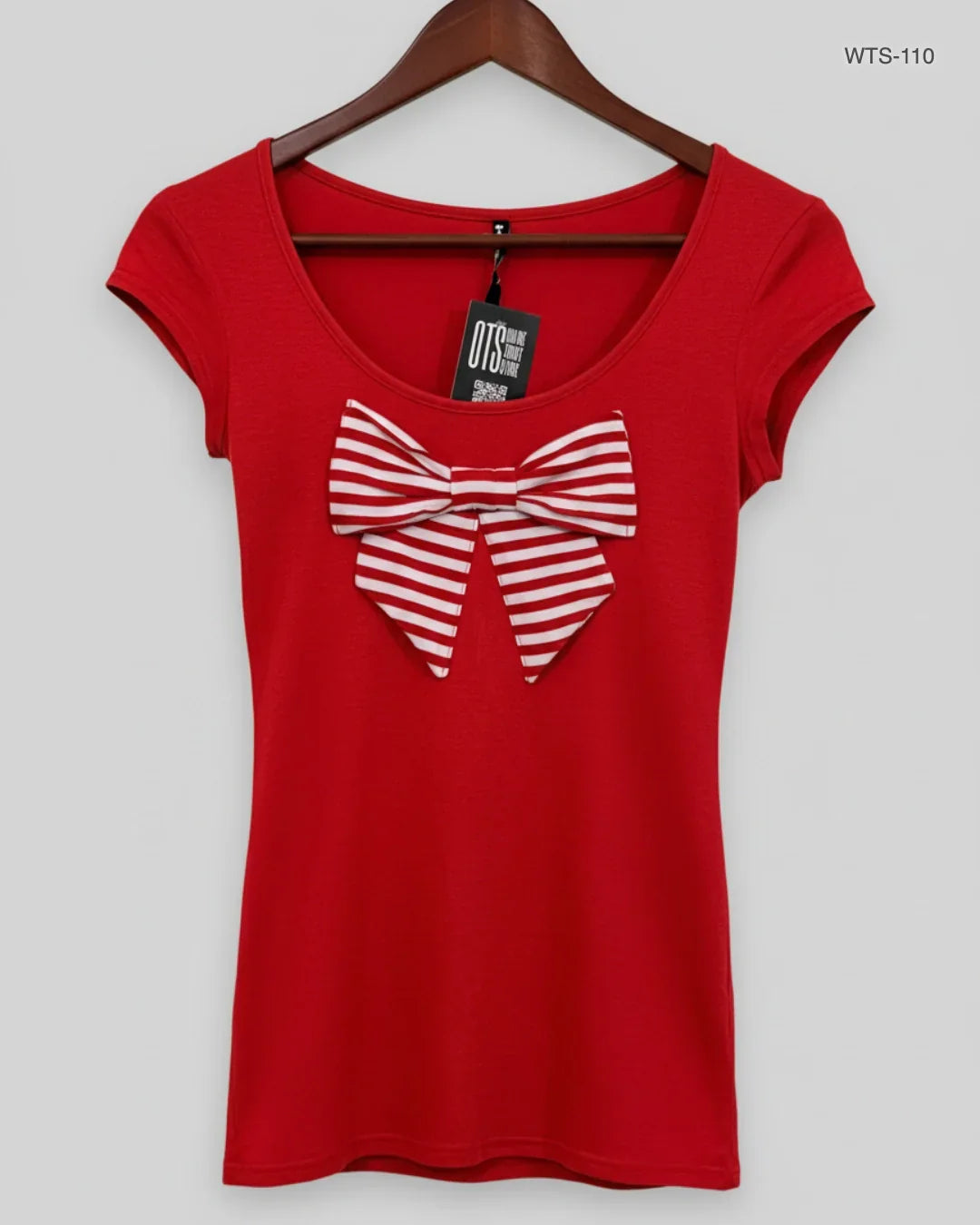 Secondhand Branded Womens Tshirts by HoiPolloi, Red Cotton fabric, Premium condition, for - Online Thrift Shop Lahore Pakistan
