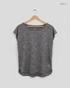 Womens Tshirts | Souluxe | Preloved Branded | Grey Polyester | Premium | OTS Thrift Store Lahore Pakistan