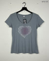 Secondhand Branded Womens Tshirts by SPRIT, Gray Cotton fabric, Premium condition, for - Online Thrift Shop Islamabad Pakistan