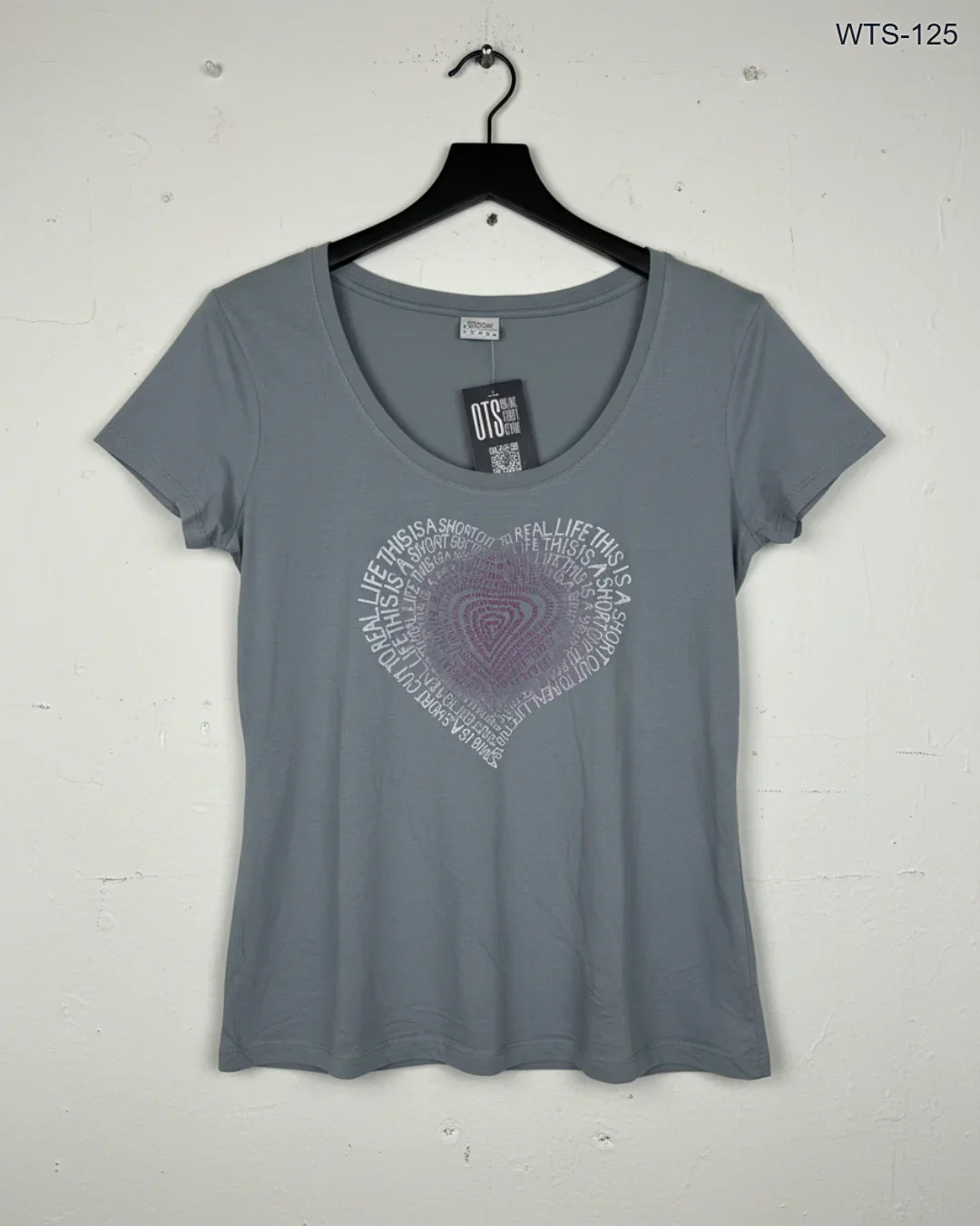 Secondhand Branded Womens Tshirts by SPRIT, Gray Cotton fabric, Premium condition, for - Online Thrift Shop Islamabad Pakistan