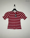 Womens Tshirts | SAVIDA | Preloved Branded | Red Polyester | Premium Plus | OTS Thrift Store Karachi Pakistan