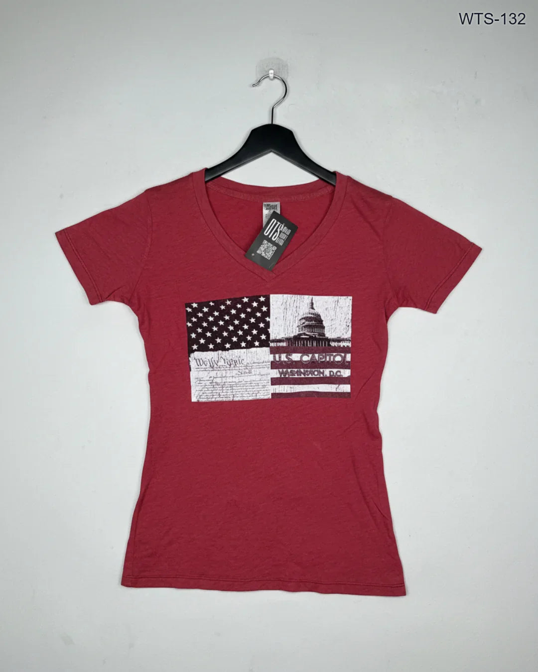 Secondhand Branded Womens Tshirts by Tipsy, Red Cotton fabric, Premium condition, for - Online Thrift Shop Peshawar Pakistan