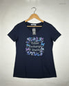 Shop Premium Womens Tshirts by YOURS | Preloved Branded Clothes | DarkBlue Cotton | | OTS Thrift Store Peshawar Pakistan
