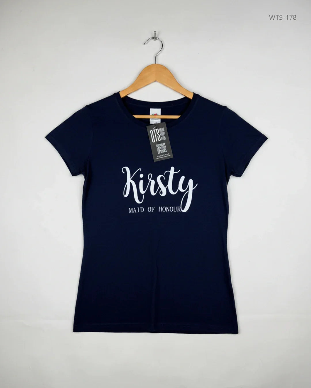 Shop Premium Womens Tshirts by FRUIT OF THE LOOM | Preloved Branded Clothes | DarkBlue Cotton | | OTS Thrift Store Karachi Pakistan