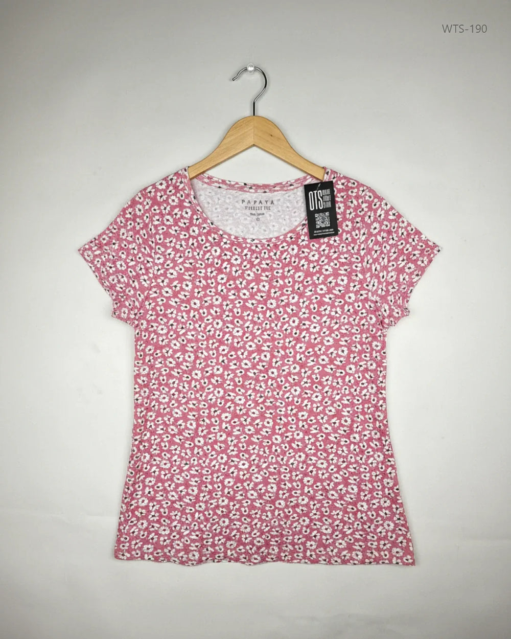 UK Imported secondhand Womens Tshirts - Papaya brand, Pink Cotton, Premium condition, for - Online Thrift Store Peshawar Pakistan