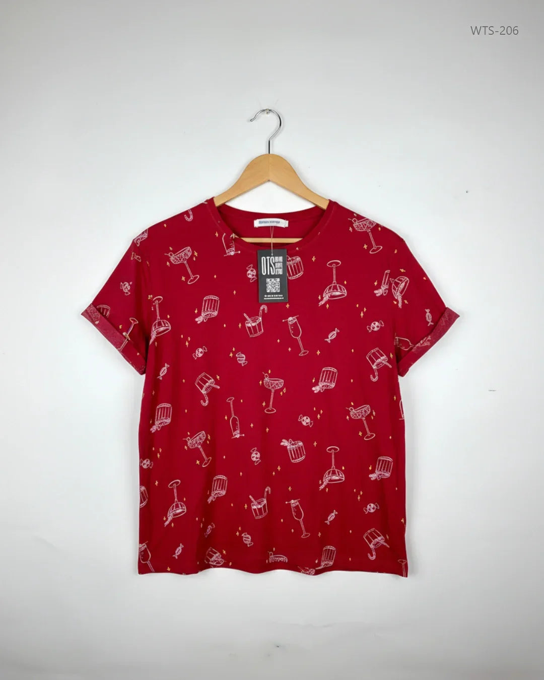 UK Imported secondhand Womens Tshirts - Marks & Spencer brand, Red Cotton, Premium condition, for - Online Thrift Store Peshawar Pakistan