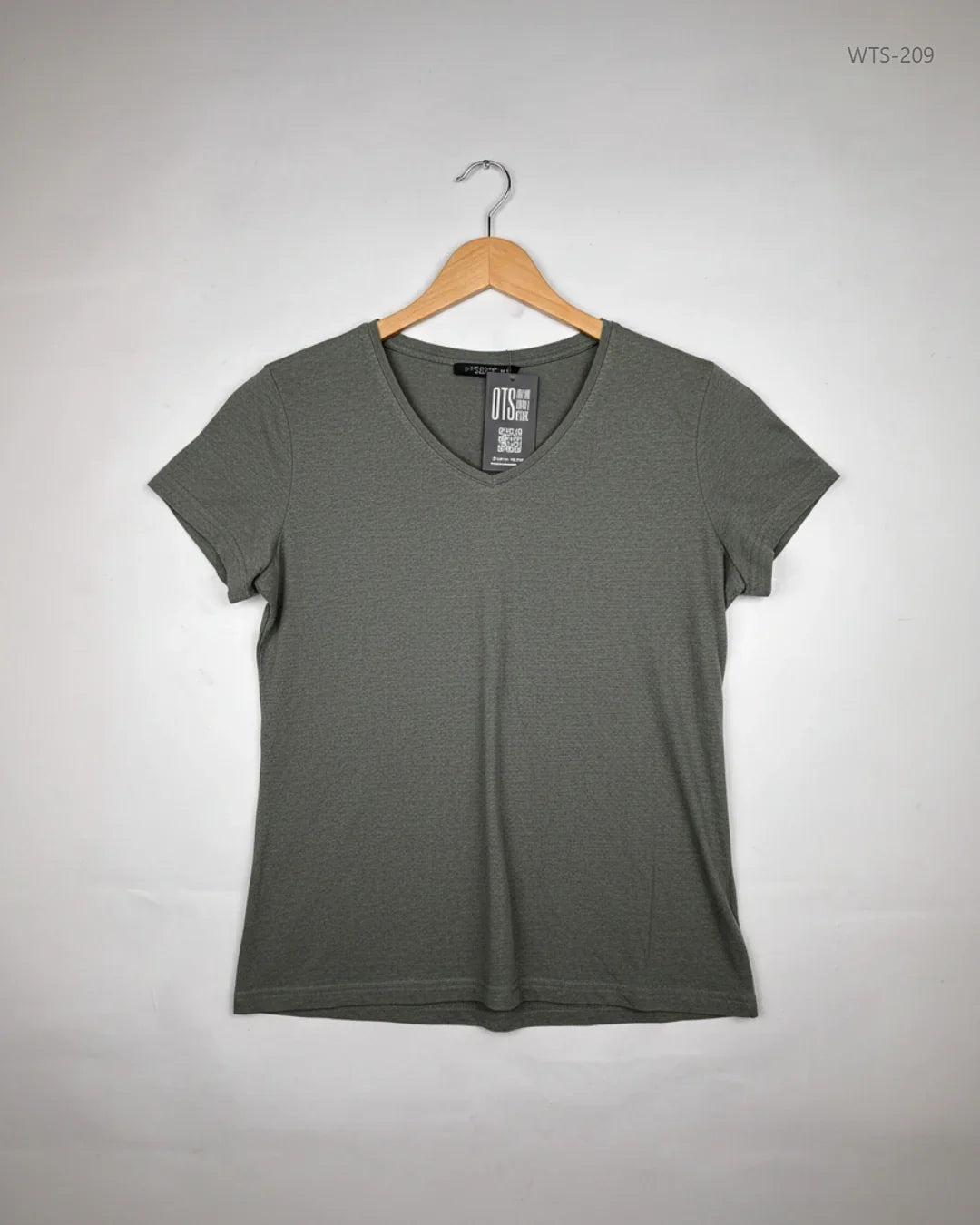 Preloved Premium Womens Tshirts by Janina, Olive Cotton for - OTS Thrift Shop Peshawar Pakistan