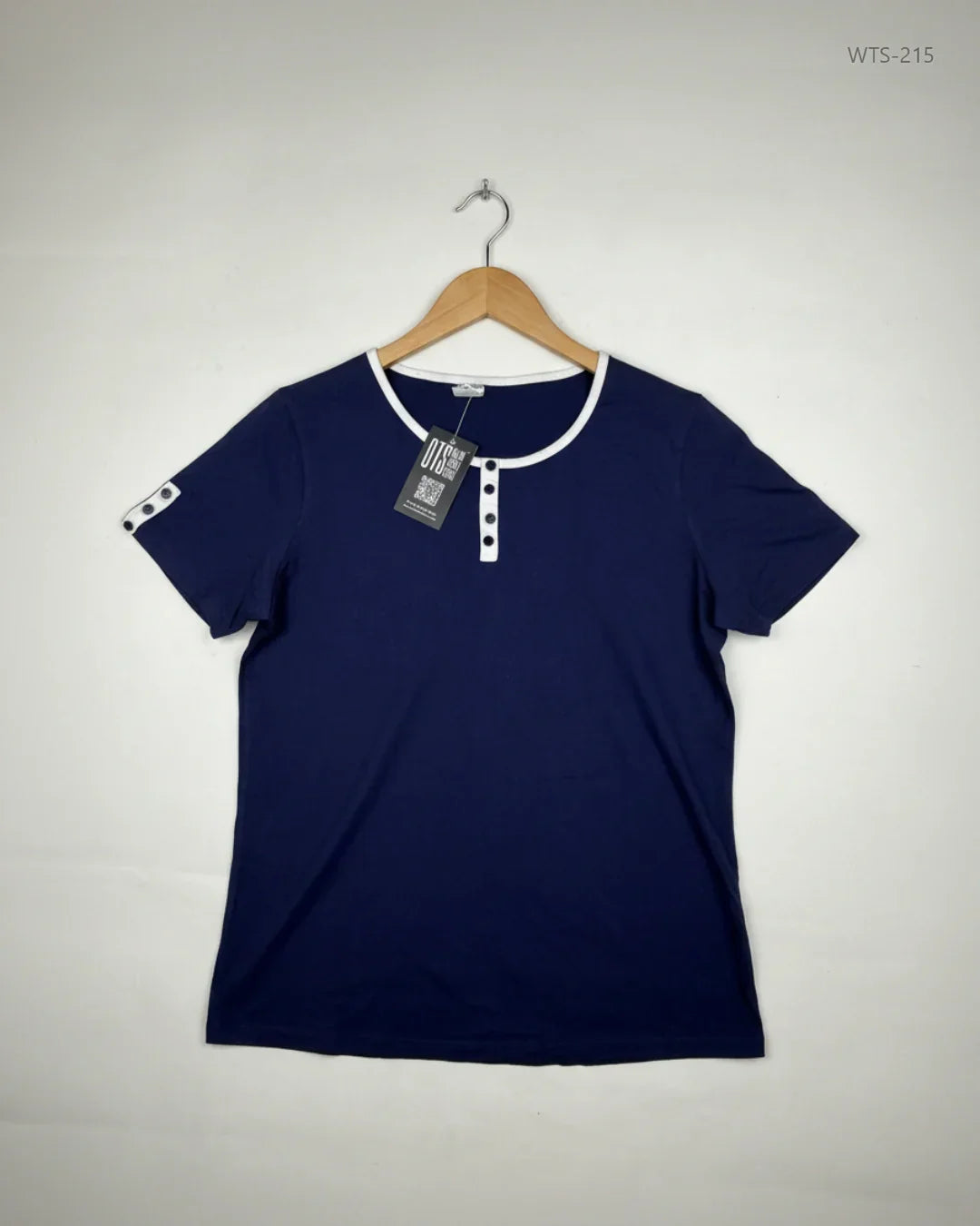 Womens Tshirts | Unknown | Preloved Branded | Blue Cotton | Premium | OTS Thrift Store Karachi Pakistan