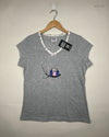 Shop Premium Womens Tshirts by Night Owl | Preloved Branded Clothes | Gray Polyester | | OTS Thrift Store Karachi Pakistan