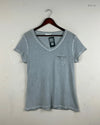 Shop Premium Womens Tshirts by Liberty island | Preloved Branded Clothes | Grey Cotton | Women | OTS Thrift Store Lahore Pakistan