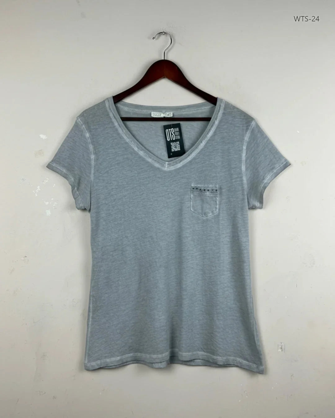Shop Premium Womens Tshirts by Liberty island | Preloved Branded Clothes | Grey Cotton | Women | OTS Thrift Store Lahore Pakistan