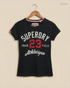 UK Imported secondhand Womens Tshirts - Superdry brand, Blue Cotton, Premium condition, for Womens - Online Thrift Store Karachi Pakistan