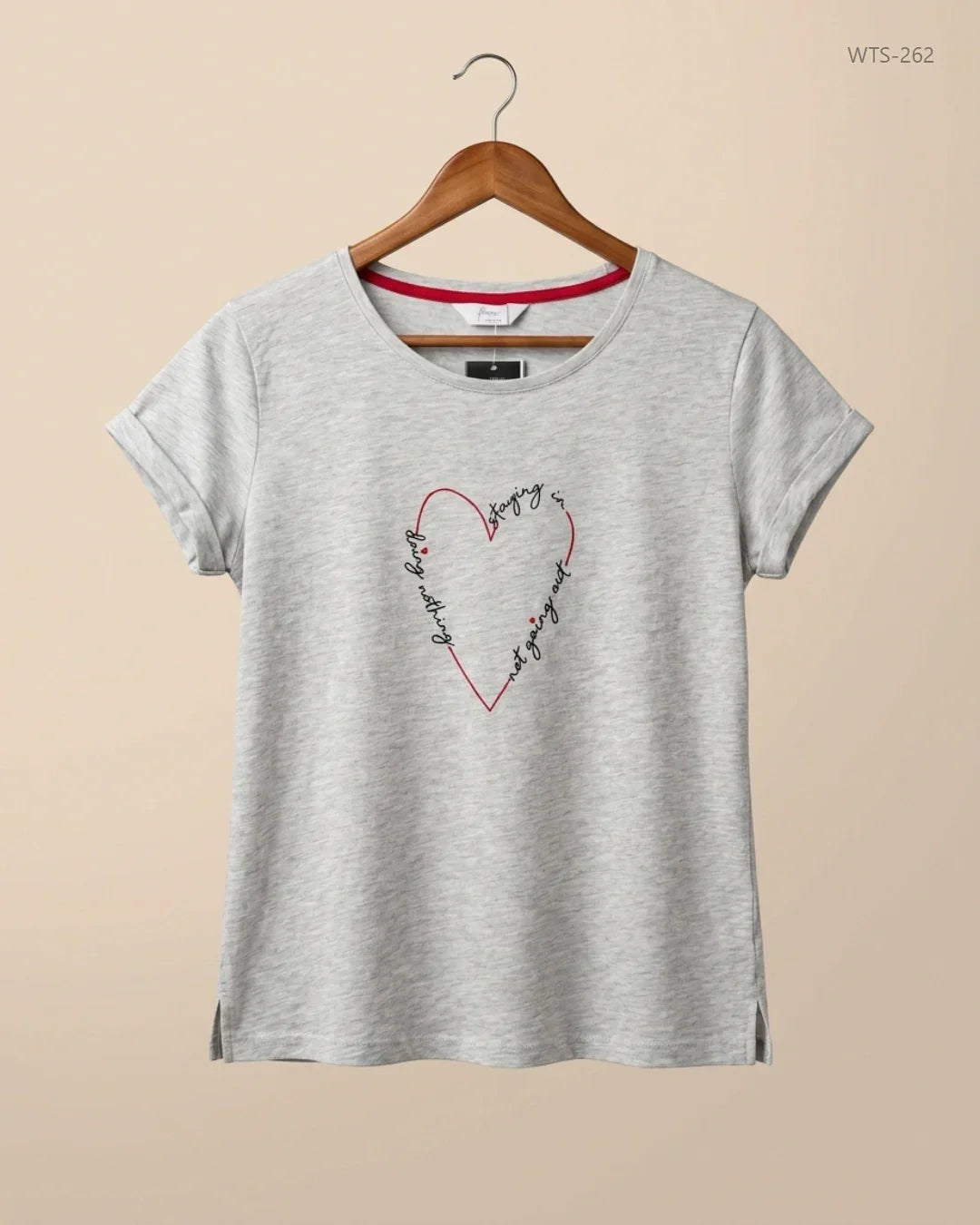 Secondhand Branded Womens Tshirts by Sleep well, Grey Cotton fabric, Premium condition, for Womens - Online Thrift Shop Lahore Pakistan