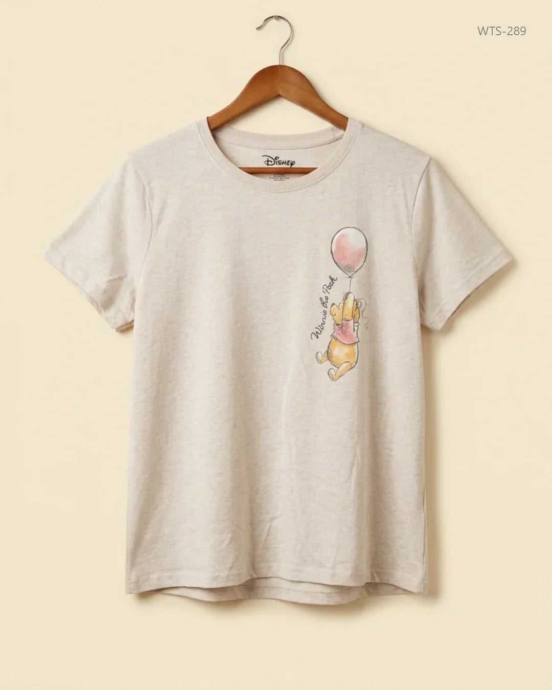 Secondhand Branded Womens Tshirts by Disney, Beige Cotton fabric, Premium condition, for Womens - Online Thrift Shop Peshawar Pakistan