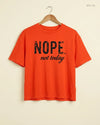 Shop Premium Womens Tshirts by Sheen | Preloved Branded Clothes | Neon Orange Cotton | Womens | OTS Thrift Store Karachi Pakistan