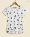 Secondhand Branded Womens Tshirts by gina, White Cotton fabric, Premium condition, for Womens - Online Thrift Shop Karachi Pakistan